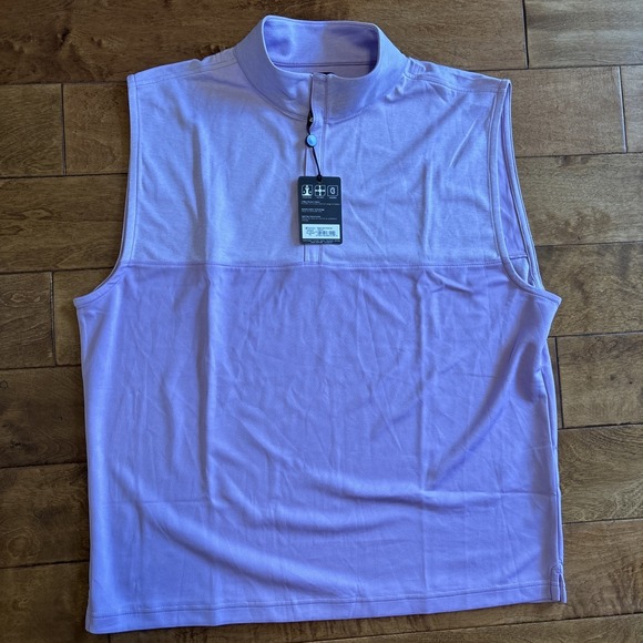 FootJoy Other - FootJoy FJ Mens Golf Vest Sz XL Lavender Heather Yoke 1/2 Zip Vest Pullover NEW